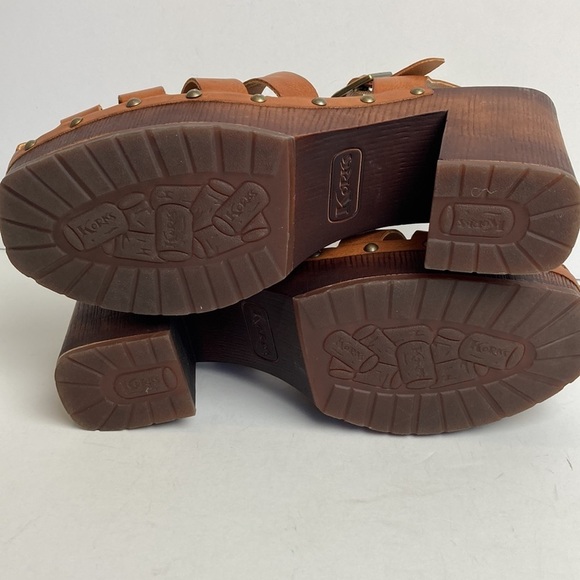 Korks Whitney Platform Sandals Sz 10 Fisherman Studded Heeled Boho Vacation - Picture 10 of 16